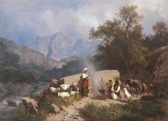 Shepherds in the mountains. Andreas Markó Shepherds in the mountains. Andreas Markó