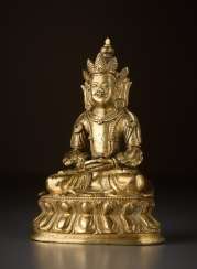FIRE-GILT BRONZE OF BUDDHA AMITAYUS - INFINITE LIFE FIRE-GILT BRONZE OF BUDDHA AMITAYUS - INFINITE LIFE