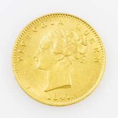 British India, East India trading company/GOLD 1 Mohur 1841/Calcutta, British India, East India trading company/GOLD 1 Mohur 1841/Calcutta,