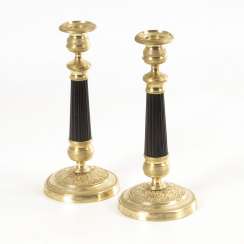 Pair Of Bronze Candlesticks Empire Pair Of Bronze Candlesticks Empire