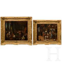 Antwerp master - two Studio paintings, in the beginning of 18. Century Antwerp master - two Studio paintings, in the beginning of 18. Century