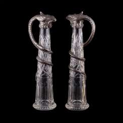 Pair of rare crystal decanters. K. Linke Pair of rare crystal decanters. K. Linke