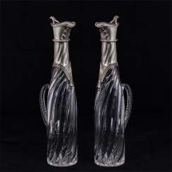 Russian couple unusual decanters. Faberge Russian couple unusual decanters. Faberge