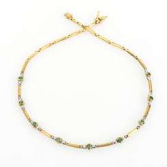 Necklace with emeralds and diamonds Necklace with emeralds and diamonds