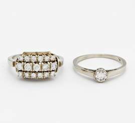 Mixed lot: two diamond rings Mixed lot: two diamond rings