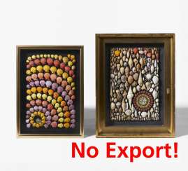 Two frames with shell arrangements Two frames with shell arrangements
