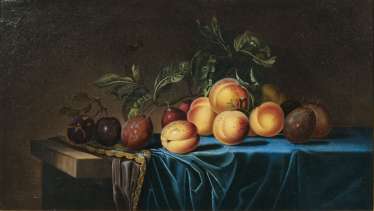 Still-life with apricots and plums. Paul Liégeois, active mid-17th century. Century Still-life with apricots and plums. Paul Liégeois, active mid-17th century. Century