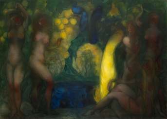 The Garden of Hesperides, signed and dated 1914-1916. The Garden of Hesperides, signed and dated 1914-1916.