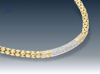 Chain/necklace: decorative necklace with diamonds, 18K Gold Chain/necklace: decorative necklace with diamonds, 18K Gold
