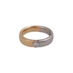 Ring mit Brillant, ca. 0,5 ct, Ring mit Brillant, ca. 0,5 ct,