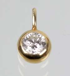 Кулон бриллиант 0,50 ct желтое золото 585 Кулон бриллиант 0,50 ct желтое золото 585