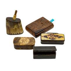 SET OF FIVE SNUFFBOXES SET OF FIVE SNUFFBOXES