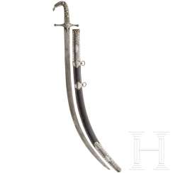 Silver-inlaid shamshir, Ottoman, Syria, 19th century Silver-inlaid shamshir, Ottoman, Syria, 19th century