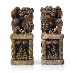 Two Large Soapstone Seal, Two Large Soapstone Seal,