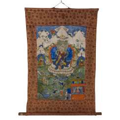 Thangka des Vajrasattva. TIBET, 1. Hälfte 20. Jahrhundert. Thangka des Vajrasattva. TIBET, 1. Hälfte 20. Jahrhundert.