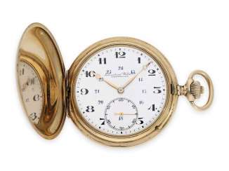 Карманные часы: точность Анке часы IWC Schaffhausen, золото savonnette № 671617, около 1916 Карманные часы: точность Анке часы IWC Schaffhausen, золото savonnette № 671617, около 1916