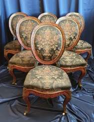 A set of chairs Buhl, second floor. XIX century. A set of chairs Buhl, second floor. XIX century.