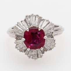 Ring with a ruby approx. a 2.7 ct. the finest quality, Ring with a ruby approx. a 2.7 ct. the finest quality,