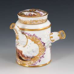 Chocolate pot with kauffahrtei-painting Chocolate pot with kauffahrtei-painting