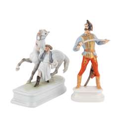 HEREND 2 figures, 20. Century. HEREND 2 figures, 20. Century.