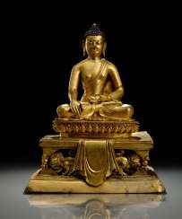 FEUERVERGOLDETE BRONZE DES BUDDHA SHAKYAMUNI FEUERVERGOLDETE BRONZE DES BUDDHA SHAKYAMUNI