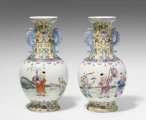 1 Pair Of Henkel Vases 1 Pair Of Henkel Vases