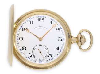 Pocket watch: very well-preserved A. Lange & Söhne gold savonnette, Glashütte 1920-1925, with the master excerpt from the book Pocket watch: very well-preserved A. Lange & Söhne gold savonnette, Glashütte 1920-1925, with the master excerpt from the book