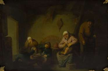 5-part, series of five peasant interiors depicting the five senses 5-part, series of five peasant interiors depicting the five senses