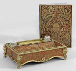 Boulle writing set with writing case Boulle writing set with writing case