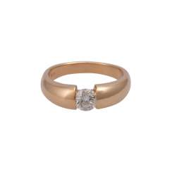 Solitaire ring with brilliant, of approximately 0.9 ct, Solitaire ring with brilliant, of approximately 0.9 ct,