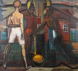 Ackermann, Max Berlin 1887 - 1975 Unterlengenhardt, painter and graphic artist, student at the art school in Weimar with van de Velde, with Richard Müller in Dresden, with Stuck in Munich and Hölzel student in Stuttgart, professor. '' Untitled Ackermann, Max Berlin 1887 - 1975 Unterlengenhardt, painter and graphic artist, student at the art school in Weimar with van de Velde, with Richard Müller in Dresden, with Stuck in Munich and Hölzel student in Stuttgart, professor. '' Untitled