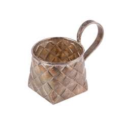 Russian Cup holder with imitation birch bark weaving Russian Cup holder with imitation birch bark weaving