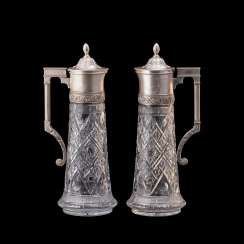 A couple of Russian large decanters. O. Kurlyukov A couple of Russian large decanters. O. Kurlyukov