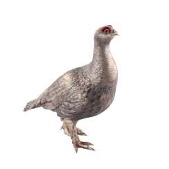Silver figurine partridge Silver figurine partridge