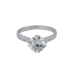 Solitaire ring with brilliant, approximately 1,73 ct (engraved), Solitaire ring with brilliant, approximately 1,73 ct (engraved),