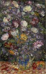 Flowers in a Jug, signed. Flowers in a Jug, signed.