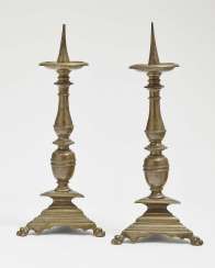 A Pair Of Candlesticks, Italy, 17. Century A Pair Of Candlesticks, Italy, 17. Century