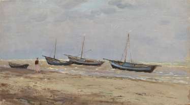 KUPRIYANOV, MIKHAIL (1903-1991) Henichesk , signed, titled in Cyrillic and dated 1952 on the reverse.. KUPRIYANOV, MIKHAIL (1903-1991) Henichesk , signed, titled in Cyrillic and dated 1952 on the reverse..