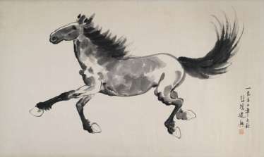 In the style of Xu Beihong: Galloping horse In the style of Xu Beihong: Galloping horse