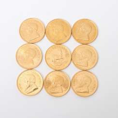 KRUGERRAND - Lot 9 x 1 oz, KRUGERRAND - Lot 9 x 1 oz,