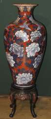 Vase with flowers and birds on a stand. Japan Vase with flowers and birds on a stand. Japan
