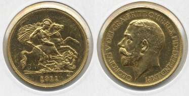 АНГЛИЯ 5 ФУНТОВ 1911 КМ 822, Spink 3994 золото 10-017-34 АНГЛИЯ 5 ФУНТОВ 1911 КМ 822, Spink 3994 золото 10-017-34