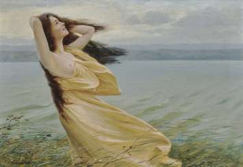 Young woman on the water Young woman on the water