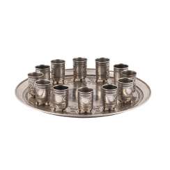 Drinking set with a scene of peasant festival Drinking set with a scene of peasant festival