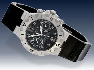 Armbanduhr: Bvlgari Diagono Scuba Taucherchronograph, Ref. SC 38 S, ausgezeichneter Zustand Armbanduhr: Bvlgari Diagono Scuba Taucherchronograph, Ref. SC 38 S, ausgezeichneter Zustand
