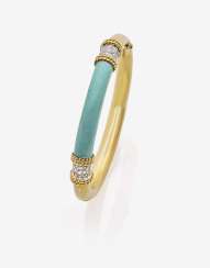 Bangle with turquoise and diamonds Bangle with turquoise and diamonds