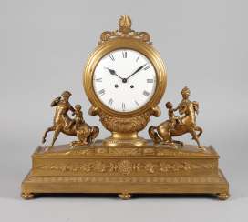 Fine mantel clock with centaurs Fine mantel clock with centaurs