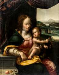 Important painting of the Madonna with the cherries Important painting of the Madonna with the cherries