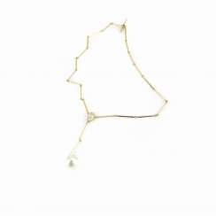 Necklace with diamond and pearl Necklace with diamond and pearl