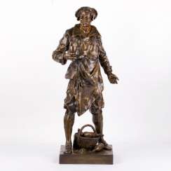 Seltene große Figur «Schnupperkurse» der Autor Emile Picault Seltene große Figur «Schnupperkurse» der Autor Emile Picault